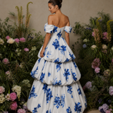 Vestido Longo Glamour Corpete Estruturado Efeito Folho