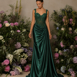 Vestido Longo Glamour Decote Bordado Missangas