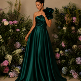 Vestido Longo Glamour Decote Folho Drapeado