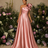 Vestido Longo Glamour Decote Folho Drapeado