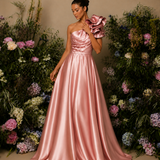 Vestido Longo Glamour Decote Folho Drapeado