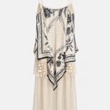 Vestido Ti.Amo Com Lenço Patchwork Incorpado