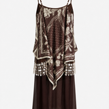 Vestido Ti.Amo Com Lenço Patchwork Incorpado