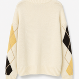 Sweat De Malha Mistura De Lã Losângulos Multicolor