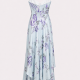 Vestido Longo Glamour Estampado Floral