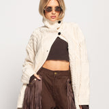 Casaco Ti.Amo De Malha Com Relevo