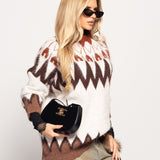 Camisola Ti.Amo Mistura De Lã Com Padrão Geométrico