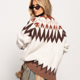 Camisola Ti.Amo Mistura De Lã Com Padrão Geométrico