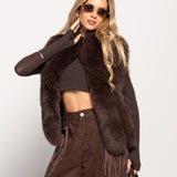 Colete Ti.Amo De Pêlo Natural De Raposa