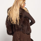 Colete Ti.Amo De Pêlo Natural De Raposa