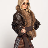 Casaco Ti.Amo De Pele Sintética Com Pêlo Removível