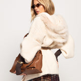 Casaco Ti.Amo De Malha Mistura De Lã Pêlo Natural