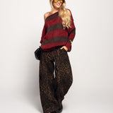 Calça Ti.Amo De Ganga Baloon Leopard Print