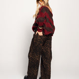 Calça Ti.Amo De Ganga Baloon Leopard Print