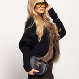 Casaco Ti.Amo De Malha Relevo Pêlo Natural