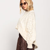 Sweat Ti.Amo De Malha Relevo Entrelaçado