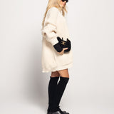 Casaco Ti.Amo De Malha Com Efeito Entrelaçado