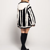 Casaco Ti.Amo De Pêlo Riscas Negras