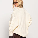 Sweat Ti.Amo De Malha Relevo Entrelaçado