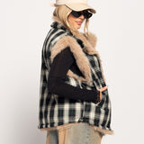 Colete Ti.Amo Reversível Com Padrão Tartan