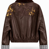 Bomber Ti.Amo Efeito Pele Bordados Missangas