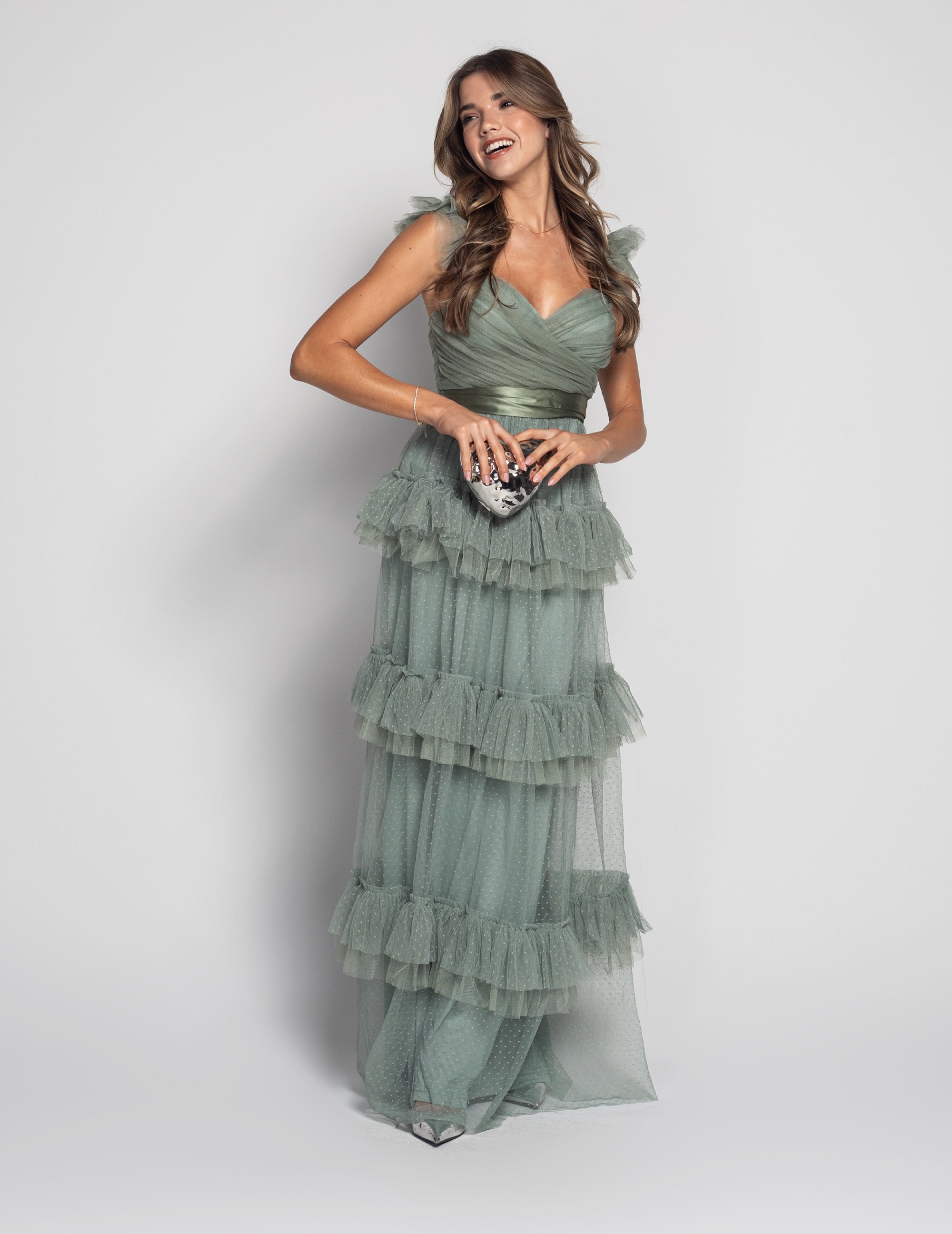 Vestido Glamour Longo Tule