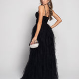 Robe longue en tulle avec bonnets