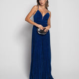 Glamour Long Pleated Dress