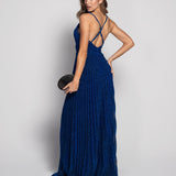 Glamour Long Pleated Dress