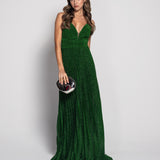 Glamour Long Pleated Dress