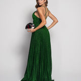 Glamour Long Pleated Dress