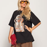 T-Shirt Ti.Amo Mulher Monárquica Strass