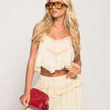 Top Cropped Ti.Amo Detalhes Rendados