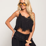 Top Cropped Ti.Amo Detalhes Rendados