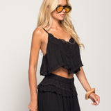 Top Cropped Ti.Amo Detalhes Rendados