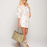 Twinset Ti.Amo Jacquard Cerejas