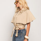 Gabardine Ti.Amo Cropped Com Folho