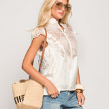 Polo Ti.Amo Com Ligeira Transparência Jacquard Trabalhado