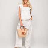 Twinset Ti.Amo Top Bordado Perfurado + Calça