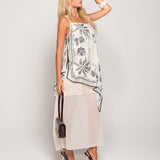 Vestido Ti.Amo Com Lenço Patchwork Incorpado