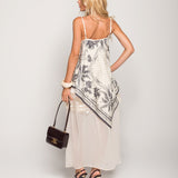 Vestido Ti.Amo Com Lenço Patchwork Incorpado