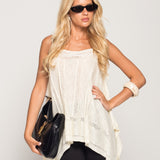 Top Ti.Amo  De Malha Perfurada Off Shoulder