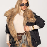 Blusão Ti.Amo Acolchoado Com Gola Pêlo Removível