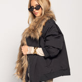 Blusão Ti.Amo Acolchoado Com Gola Pêlo Removível