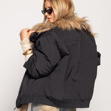 Blusão Ti.Amo Acolchoado Com Gola Pêlo Removível