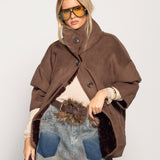 Casaco Ti.Amo Reversível Suede X Pêlo