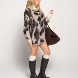 Camisola Ti.Amo Malha Mistura De Lã Motivos Onça