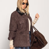 Casaco Ti.Amo Efeito Camurça